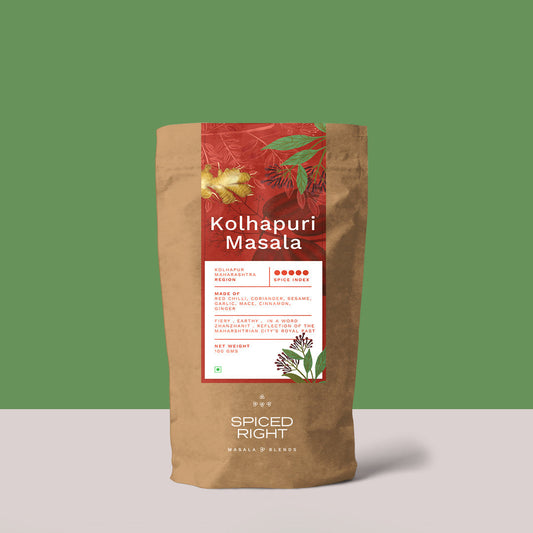 Spiced Right Kolhapuri Masala spice blend jar