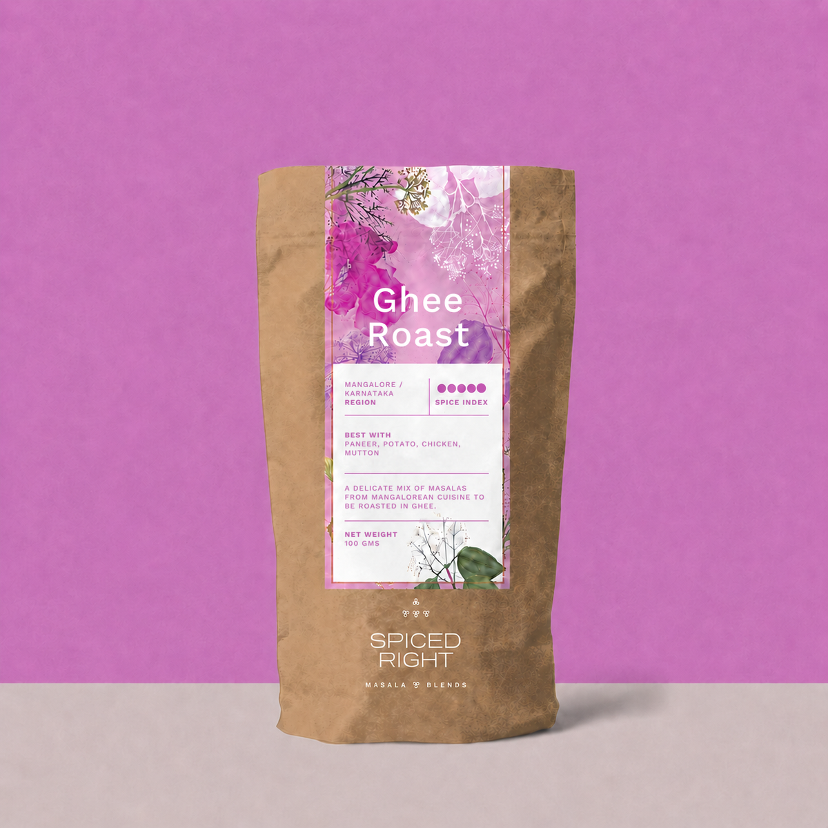 Spiced Right Ghee Roast Masala pouch