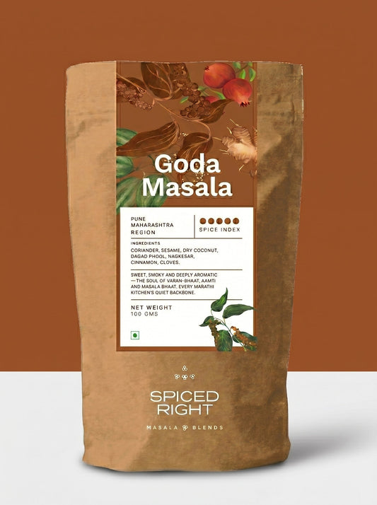 Goda Masala by Spiced Right — Pune-style Maharashtrian spice blend, small-batch, no fillers