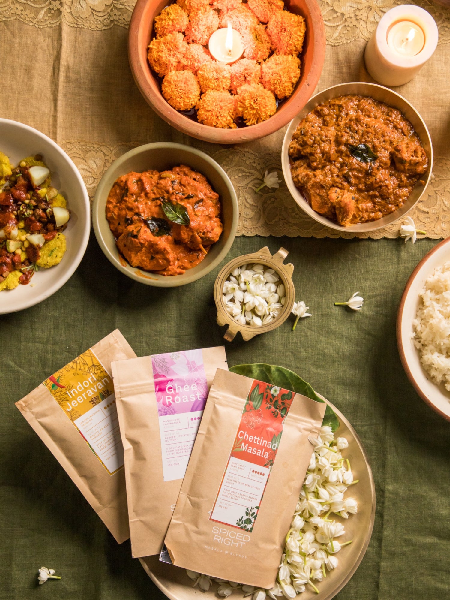 Regional Indian dishes with Spiced Right masala pouches