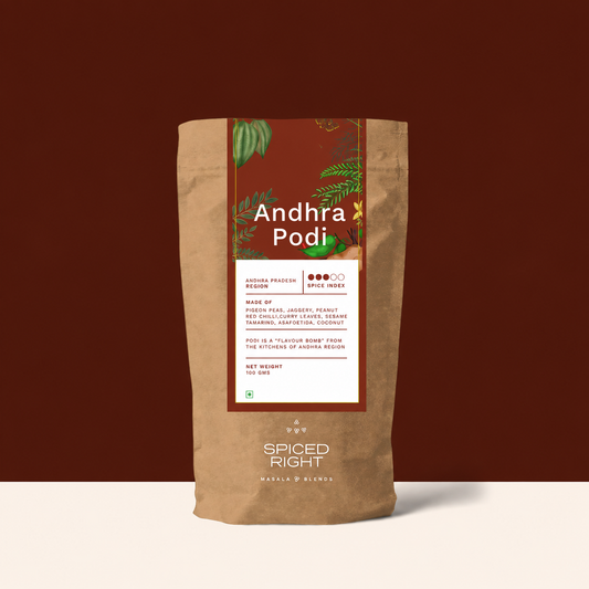 Spiced Right Andhra Podi pouch